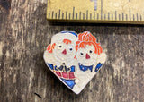 Vtg Raggedy Ann Andy Doll Pin Jewelry Collectible!