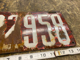 Vtg 1912 Pennsylvania Pa Porcelain License Plate Auto Truck Sign Tag Antique!