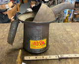 Vtg Lawson galvanized metal oil can Service Gas Station Petroliana Collector