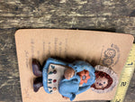 Vtg 1997 Raggedy Ann Andy Doll Pin Necklace Daisy Country Collectibles!