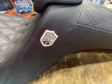 Pro Series SDC Performance Grip Seat Harley Backrest Lattice Lumbar FL/FX 18-24