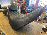 Pro Series SDC Performance Grip Seat Harley Backrest Lattice Lumbar FL/FX 18-24