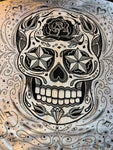 HOT LEATHERS LADIES SMALL WHITE LIGHTWEIGHT HOODIE SUGAR SKULL DESIGN