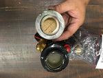 Vtg Empty Ezra Brooks Black Red Gold Locomotive Whiskey Decanter Bottle Unique