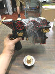 Vtg Empty Ezra Brooks Black Red Gold Locomotive Whiskey Decanter Bottle Unique