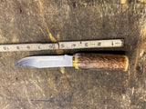 Sharp Antler Handle Hunting Knife Fixed Blade 440 Stainless Japan 6" Large Hands