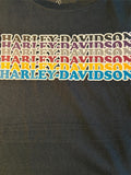 HARLEY DAVIDSON LADIES MEDIUM BLACK TSHIRT "HARLEY DAVIDSON" REPEATS