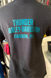 HARLEY DAVIDSON LADIES MED BLACK "GENUINE MOTORCYCLES"