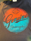 HARLEY DAVIDSON LADIES MED BLACK "GENUINE MOTORCYCLES"