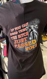 HOT LEATHERS LADIES MEDIUM BLACK TSHIRT "IF YOU CAN READ THIS.....