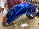 Blue Front Fender W Trim Harley Road King Touring FLHR 2013< OEM Emblems Light