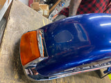 Blue Front Fender W Trim Harley Road King Touring FLHR 2013< OEM Emblems Light