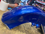 Blue Front Fender W Trim Harley Road King Touring FLHR 2013< OEM Emblems Light