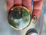 Sheffield Pocket Watch Black Face Gold trim Vtg Aluminum Case Works