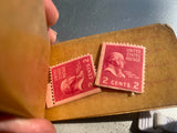 Vtg Stamp book New United states Stamps 1 cent 2 John adams Unissued 1930's