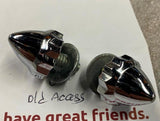 Chrome Vtg Krommets Bullet Bolts License plate Decor Harley Panhead Shovelhead!