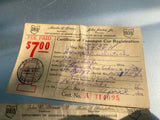 Vtg 1938 1939 Plymouth Car Truck Registration paper Ohio Antique Auto ephemera!