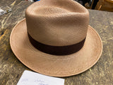 Stetson Aficionado Panama Fedora Band Straw Hat butterscotch Med Gangster Dress