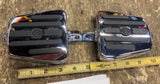 OEM GENUINE HARLEY CHROME RUBBER NOSTALGIC MINI FOOTBOARDS FOOTPEGS WIDE HIGHWAY