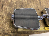 OEM GENUINE HARLEY CHROME RUBBER NOSTALGIC MINI FOOTBOARDS FOOTPEGS WIDE HIGHWAY