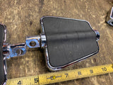 OEM GENUINE HARLEY CHROME RUBBER NOSTALGIC MINI FOOTBOARDS FOOTPEGS WIDE HIGHWAY