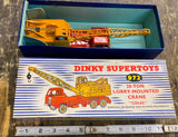 Vtg Tone Lorry-mounted Crane Coles Dinky Supertoy 972 England Meccano 50's Box!