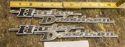 Gas tank Emblems Harley Touring FLH Glide Script OEM Street Road Ultra Classic