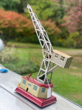 Vtg Railroad Train Tower Crane Wind Up Tin Toy West Germany US Gely Litho Lionel