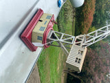 Vtg Railroad Train Tower Crane Wind Up Tin Toy West Germany US Gely Litho Lionel