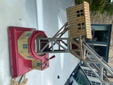 Vtg Railroad Train Tower Crane Wind Up Tin Toy West Germany US Gely Litho Lionel