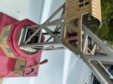 Vtg Railroad Train Tower Crane Wind Up Tin Toy West Germany US Gely Litho Lionel
