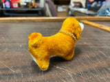 Vintage 1980s Mascot Wind Up Toy Dog Wearing Gold Toned Chain