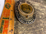 Vtg D Belt Buckle Western John Wayne Cowboy Fancy USA Initials Rode