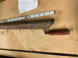 Handmade Wood Ice Fishing Pole Hand Wound Vtg Decor Camp man Cave Folk Art Prima