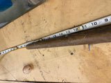 Handmade Wood Ice Fishing Pole Hand Wound Vtg Decor Camp man Cave Folk Art Prima