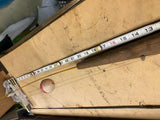 Handmade Wood Ice Fishing Pole Hand Wound Vtg Decor Camp man Cave Folk Art Prima