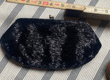 Vtg Black ladies coin Purse Beads 1940's Clothing Accessories Japan WW2 Dress