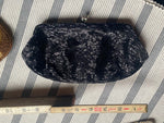 Vtg Black ladies coin Purse Beads 1940's Clothing Accessories Japan WW2 Dress