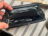 Vtg Black ladies coin Purse Beads 1940's Clothing Accessories Japan WW2 Dress