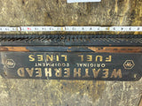 VTG METAL WEATHERHEAD FUEL LINES STORE DISPLAY 21x 7 AUTO SIGN OIL GAS PETROL!