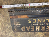 VTG METAL WEATHERHEAD FUEL LINES STORE DISPLAY 21x 7 AUTO SIGN OIL GAS PETROL!
