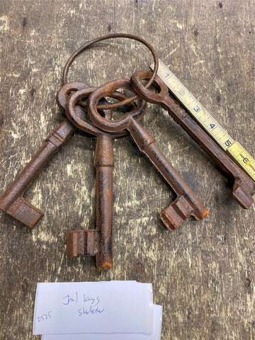 Lot Skeleton Keys Jail Cell 7" Large Cast Iron Gate Keeper Decoration Movie prop