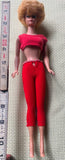 Vtg 1958 Barbie 1962 Midge Blonde Bubble Cut Hair Doll Cutoff Top Beachwear outf