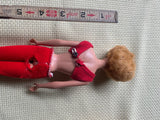 Vtg 1958 Barbie 1962 Midge Blonde Bubble Cut Hair Doll Cutoff Top Beachwear outf