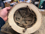 Vtg US Civil Defense Metal Helmet 1940's WWII WW2 Military home Front Civilian
