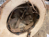 Vtg US Civil Defense Metal Helmet 1940's WWII WW2 Military home Front Civilian
