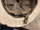 Vtg US Civil Defense Metal Helmet 1940's WWII WW2 Military home Front Civilian