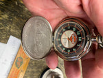 Harley Heritage Softail Custom Franklin Mint Pocket Watch & Stand EAgle Vtg Acc!