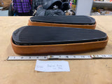 Indian Chief Motorcycle Floorboards Leather trim Polaris Boards OEM Logo Pair!