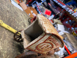 Pair Cast Iron Ice Horse Carriage Driver Vtg Pure lake Toys Wagon Cart Collectib